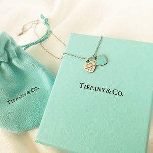 Tiffany & Co double heart necklace